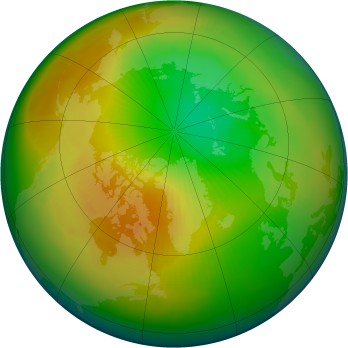 Arctic ozone map for 1997-04